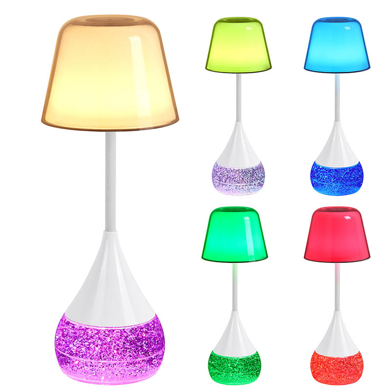 Elegantia et innovation ducitur desk lucerna cum RGB fulgore basi