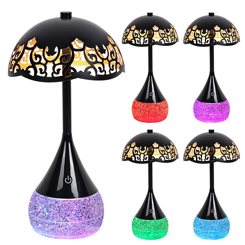 RGB color basi ducit desk lucerna cum umbrella figura