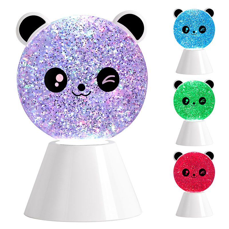 Risus Panda Noctis Lucerna cum RGB Glitter Liquid